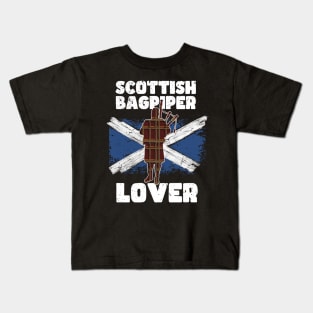 SCOTTISH BAGPIPER LOVER Kids T-Shirt